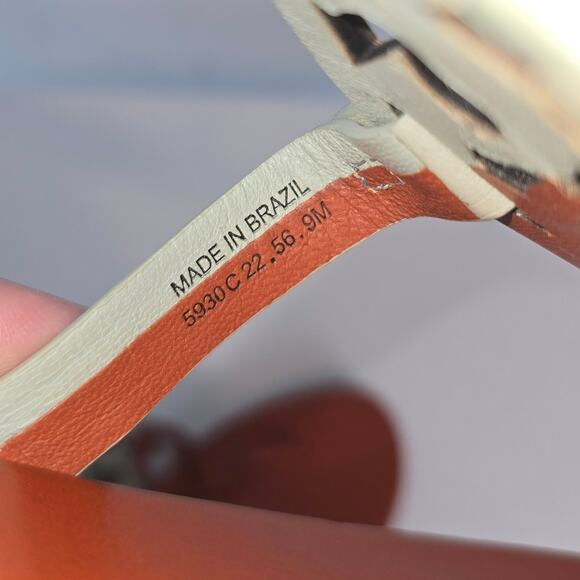 Tory Burch Miller Soft Sandal Bicolor Flat Thong In Spring Spice / Pinefrost 9 - Picture 6 of 9